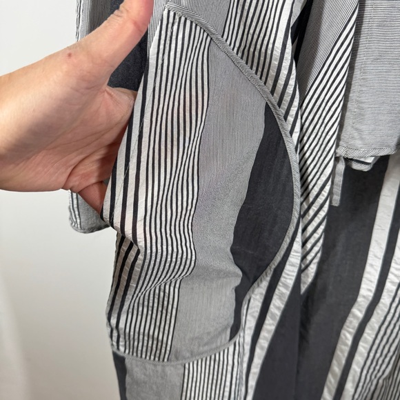 Vintage Kim Bernardin Paris Cardigan Gray Black Large  Avant Garde Lagenlook - Picture 9 of 16